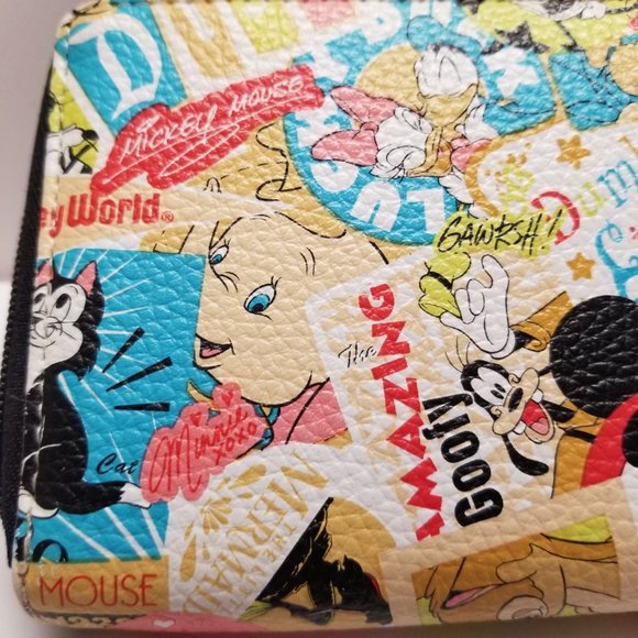 Mickey Mouse & Friends Wallet Colorful Disney Parks Classic Faux Leather Wallet - Picture 9 of 16